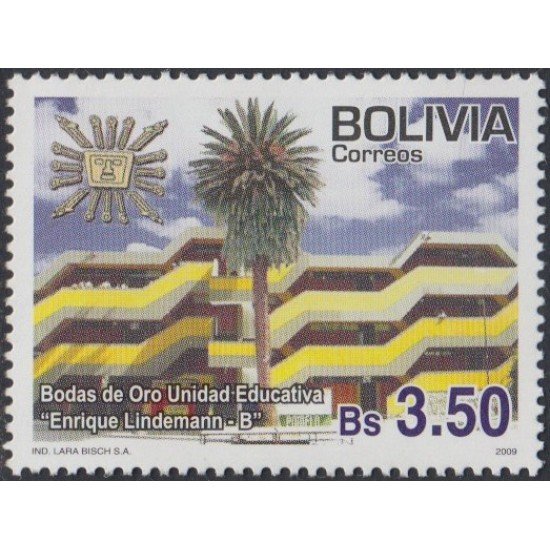 Bolivia 1363 2009 50 Años Unidad Educativa Enrique Lindemann-B MNH Bolivia 1363 2009 50 Años Unidad Educativa Enrique Lindemann-B MNH