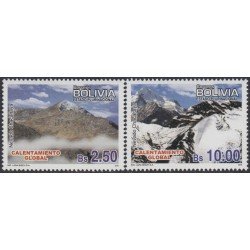 Bolivia 1381/82 2010 Nevada Chacaltaya Calentamiento Global MNH Bolivia 1381/82 2010 Nevada Chacaltaya Calentamiento Global MNH