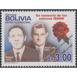 Bolivia 1392 2010 Personalidades Rainer y José Luis Ibsen MNH Bolivia 1392 2010 Personalidades Rainer y José Luis Ibsen MNH