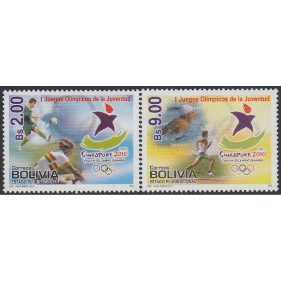 Bolivia 1395/96 2010 1 Juegos de Olímpicos de la Juventud MNH Bolivia 1395/96 2010 1 Juegos de Olímpicos de la Juventud MNH
