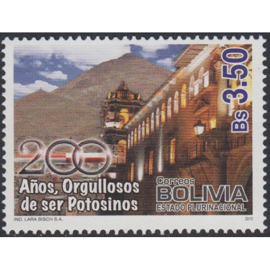 Bolivia 1402 2010 Bicentenario de la Independencia de Potosí MNH Bolivia 1402 2010 Bicentenario de la Independencia de Potosí MNH