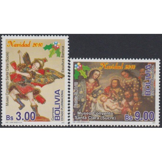 Bolivia 1408/09 2010 Navidad Christmas Museo Convento Santa Clara MNH Bolivia 1408/09 2010 Navidad Christmas Museo Convento Santa Clara MNH