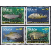 Bolivia 1419/22 2011 Fauna en peligro de extinción Peces Fishes MNH