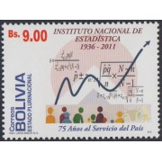 Bolivia 1423 2011 75 Aniversario del Instituto Nacional de estadísticas MNH