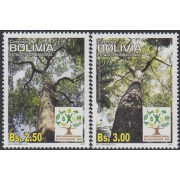 Bolivia 1427/28 2011 Año Internacional de los Bosques Árboles MNH