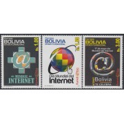 Bolivia 1449/51 2012 Jornada Internacional de Internet MNH