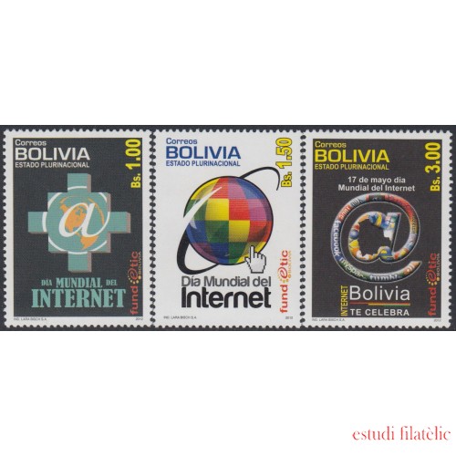 Bolivia 1449/51 2012 Jornada Internacional de Internet MNH