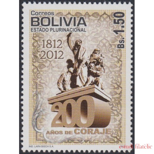 Bolivia 1452 2012 Bicentenario de los Héroes de la Coronilla MNH