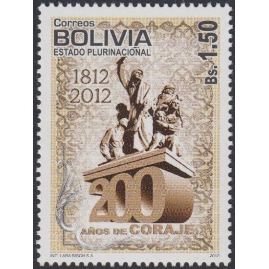 Bolivia 1452 2012 Bicentenario de los Héroes de la Coronilla MNH