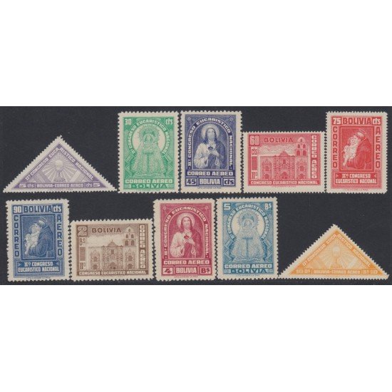Bolivia A-49/58 193 2º Congreso Eucarístico Nacional MNH Bolivia A-49/58 193 2º Congreso Eucarístico Nacional MNH