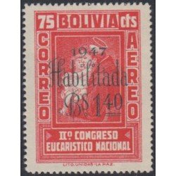 Bolivia A-89 1947 Timbre de 1939 MNH