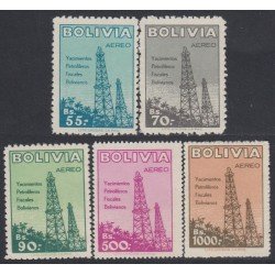 Bolivia A-159/63 1955 Nacionalización de la Industria Petrolera MNH Bolivia A-159/63 1955 Nacionalización de la Industria Petrolera MNH