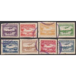 Bolivia A-4/11 1930 Serie antigua Vistas Sin dentar Usado Bolivia A-4/11 1930 Serie antigua Vistas Sin dentar Usado