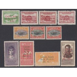Bolivia A-29/39 1937 Timbres aéreos de 1928/30 MH Bolivia A-29/39 1937 Timbres aéreos de 1928/30 MH