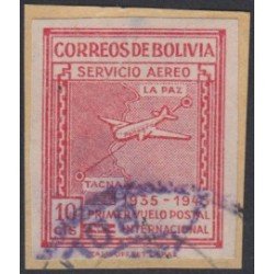 Bolivia A-77a 1945 10 10 Aniv. del 1er vuelo postal Int. La Paz- Tacna Sin dentar Usado Bolivia A-77a 1945 10 10 Aniv. del 1er vuelo postal Int. La Paz- Tacna Sin dentar Usado