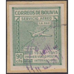 Bolivia A-79a 1945 10 Aniv. del vuelo postal Int. La Paz-Tacna Sin dentar Usado Bolivia A-79a 1945 10 Aniv. del vuelo postal Int. La Paz-Tacna Sin dentar Usado