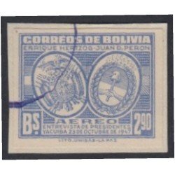 Bolivia A-95a 1947 Presidente Perón Escudo Sin dentar Usado