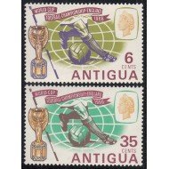 Antigua  nº 154/55 Copa mundial Fútbol Inglaterra MNH