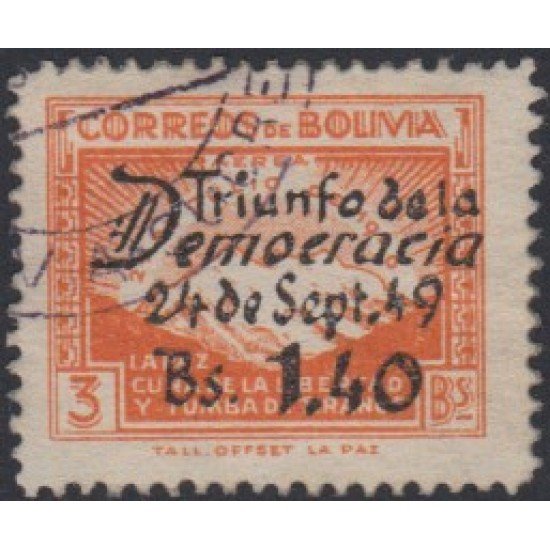 Bolivia A-107 1950 Aniversario de la Revolución de 1949 Usado Bolivia A-107 1950 Aniversario de la Revolución de 1949 Usado