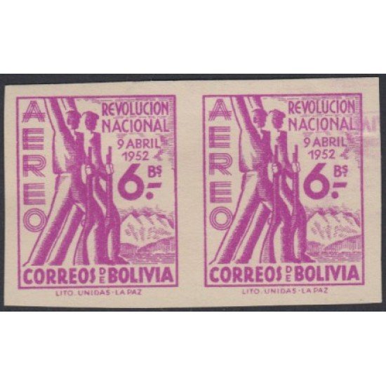 Bolivia A-151a 1953 Aniversario de la Revolución Nacional de 1952 SD MH Bolivia A-151a 1953 Aniversario de la Revolución Nacional de 1952 SD MH