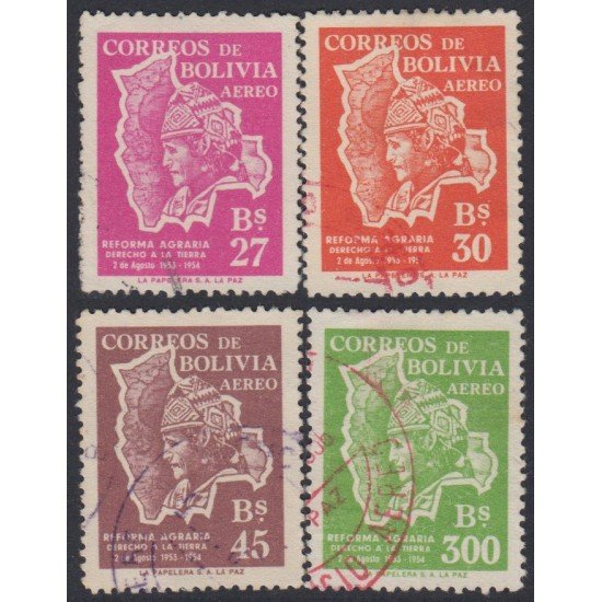 Bolivia A-155/58 1954 1º Aniversario de la Reforma Agraria Usado