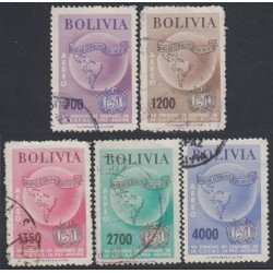 Bolivia A-176/180 1957 7ma sesión de la Comisión económica para A. Latina Usado Bolivia A-176/180 1957 7ma sesión de la Comisión económica para A. Latina Usado