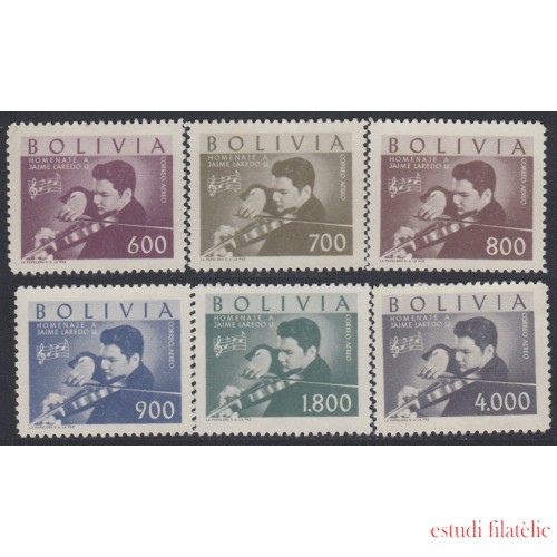 Bolivia A-198/203 1960 Homenaje a Jaime Laredo MNH