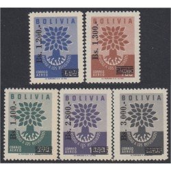 Bolivia A-213/17 1962 Ayuda a los refugiados MNH Bolivia A-213/17 1962 Ayuda a los refugiados MNH