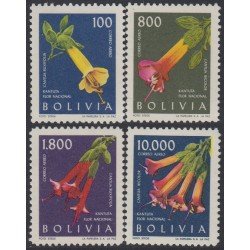 Bolivia A-218/21 1962 Kantuka Flor Nacional Flower MNH Bolivia A-218/21 1962 Kantuka Flor Nacional Flower MNH