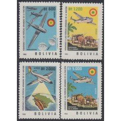 Bolivia A-222/25 1962 Homenaje a las fuerzas armadas MNH Bolivia A-222/25 1962 Homenaje a las fuerzas armadas MNH