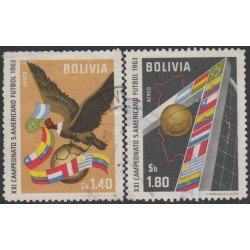 Bolivia A-228/29 1963 21º Campeonato Sudamericano de Fútbol Football Usado Bolivia A-228/29 1963 21º Campeonato Sudamericano de Fútbol Football Usado