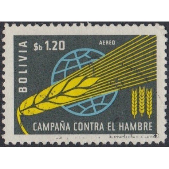 Bolivia A-230 1963 Campaña Mundial contra el Hambre Usado Bolivia A-230 1963 Campaña Mundial contra el Hambre Usado