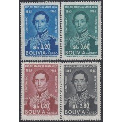 Bolivia A-235/38 1964 Centenario de la muerte del Mariscal Andrés Sta Cruz MH Bolivia A-235/38 1964 Centenario de la muerte del Mariscal Andrés Sta Cruz MH