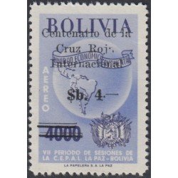 Bolivia A-242 1966 Centenario Cruz Roja Internacional Timbre de 1957 MH