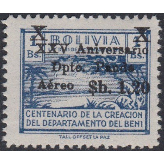 Bolivia A-243 1966 25º Aniversario del Departamento de Pando MH