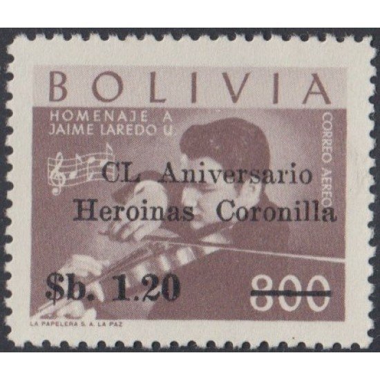 Bolivia A-246 1966 Homenaje a Jaime Laredo MNH