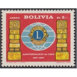 Bolivia A-254 1967 50 Aniversario de Lions International MNH
