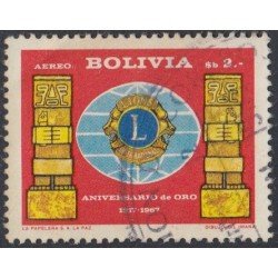 Bolivia A-254 1967 50 Aniversario de Lions International Usado