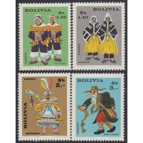Bolivia A-255/58 1968 Carnaval Indígena MNH