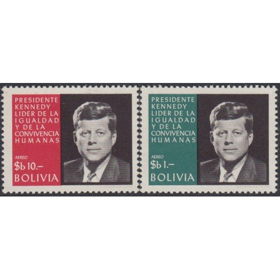 Bolivia A-270/71 1968 Presidente Kennedy MNH Bolivia A-270/71 1968 Presidente Kennedy MNH