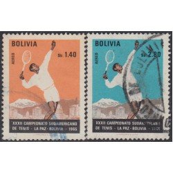 Bolivia A-277/78 1968 23º Campeonato sudamericano de Tenis Usado Bolivia A-277/78 1968 23º Campeonato sudamericano de Tenis Usado