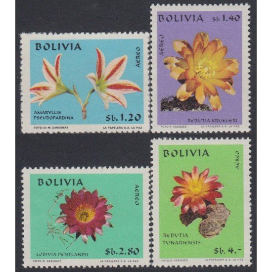 Bolivia A-293/96 1971 Flores Flowers MNH