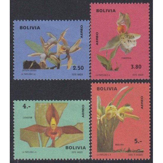 Bolivia A-310/13 1974 Flores Flowers MNH Bolivia A-310/13 1974 Flores Flowers MNH