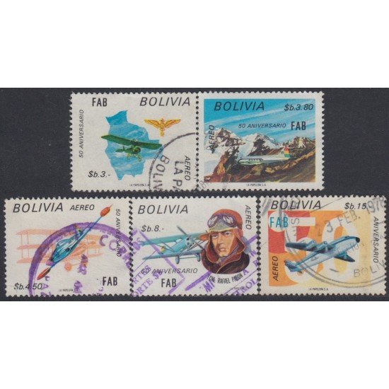 Bolivia A-314/18 1974 50 Años de las Fuerzas Aéreas Bolivianas Usado