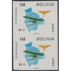 Bolivia A-314a 1974 50 Años de las Fuerzas Aéreas Bolivianas SD MNH Bolivia A-314a 1974 50 Años de las Fuerzas Aéreas Bolivianas SD MNH