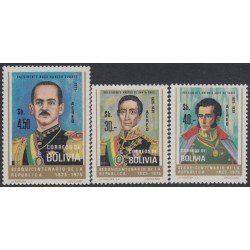 Bolivia A-326/28 1975 Presidentes Hugo Banzer Andrés Sta Cruz Antonio Sucre MNH Bolivia A-326/28 1975 Presidentes Hugo Banzer Andrés Sta Cruz Antonio Sucre MNH