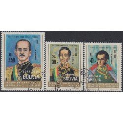 Bolivia A-326/28 1975 Pres. Hugo Banzer Andrés Sta Cruz Antonio Sucre Usado Bolivia A-326/28 1975 Pres. Hugo Banzer Andrés Sta Cruz Antonio Sucre Usado