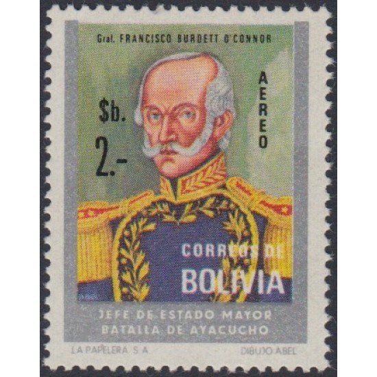 Bolivia A-337 1975 General Francisco Burdett O´connor MNH Bolivia A-337 1975 General Francisco Burdett O´connor MNH