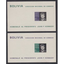 Bolivia HBM-20/21 Homenaje al Presidente John Kennedy MNH Bolivia HBM-20/21 Homenaje al Presidente John Kennedy MNH