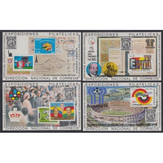 Bolivia HBM-78/81 Exposiciones filatélicas MNH Bolivia HBM-78/81 Exposiciones filatélicas MNH